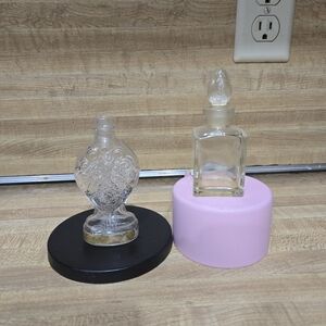 French Italian Vintage 1920s Perfume Bottles Art Deco Crystal glass set